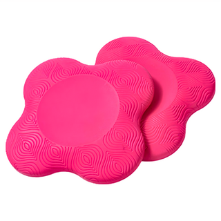 A-ZEAL 瑜珈關節緩衝保護墊 2入 柔軟舒適 雙面防滑 抗菌抗螨, 玫紅色, 1組