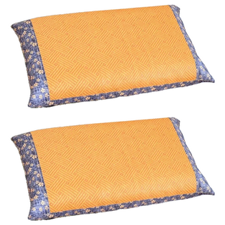 神田職人 冬夏兩用淹水石枕 偏硬枕 台灣製造, 38 x 60cm, 藍櫻花, 2個