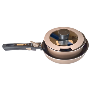 FREIZ 和平 Branano 2 電磁爐兼容2件式可拆卸手柄鍋組B, 淺棕色, 2件式可拆卸手柄鍋組B, 1組