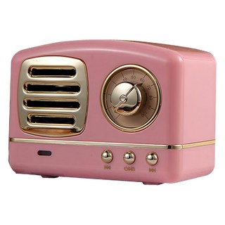 HONG JIN 宏晉 復古便攜式藍牙音響, HM11, 粉色
