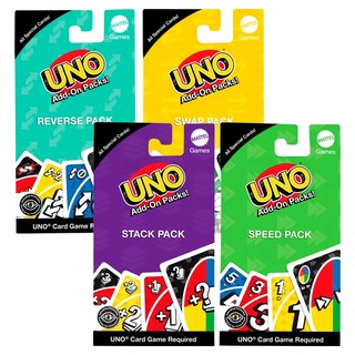 美國 UNO 遊戲卡擴充包, 1套, 一般款 薄荷綠 + 黃色 + 紫色 + 綠色