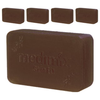 Medimix 綠寶石皇室藥草浴美肌皂 岩蘭草 深層清潔 溫和不刺激 肌膚光滑潔淨, 125g, 5個