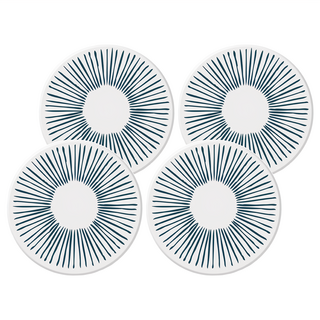 小麥購物 硅藻土杯墊 G674 100g, 4個, 漣漪 白色