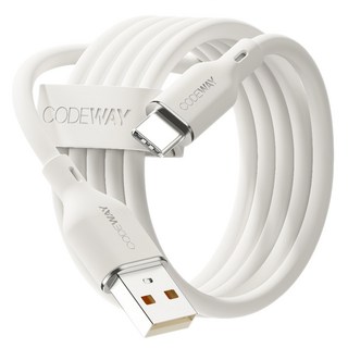 CODEWAY PALLET 系列 USB-A-USB-C 快充充電線, 白色, 1條, 0.6m