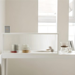 woodray 乳白廚房中島玻璃隔板 800, 白色