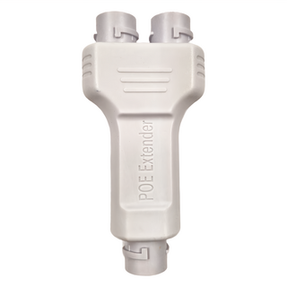 e-kit 逸奇 防水百兆款一對二標準POE中繼器，白色，ABS材質，IEEE802.3af/at標準POE供電, PE100D_M, 1個
