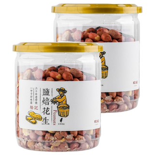 松記 鹽焙花生 海鹽添加 非油炸 全素食可用, 230g, 2罐