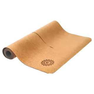 Miracle 墨瑞革 乾溼止滑專業型逐牧式天然橡膠軟木瑜珈墊4mm, 183 x 66cm, 原木色, 1個