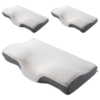 HONDONI 人體工學4D蝶型止鼾護頸低眠枕頭 Z1-EY, 沉靜灰, 3個