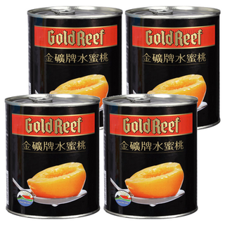 GoldReef 金礦牌 水蜜桃 易開罐, 4罐, 825g