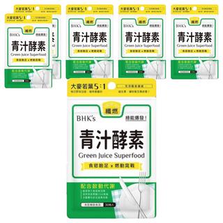 BHK's 青汁酵素錠 30顆 含大麥若葉 綠咖啡萃取, 6包