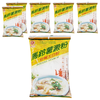 義峰食品 馬鈴薯澱粉(俗稱太白粉) 一般中西料理、菜餚、調羹、布丁、冰淇淋, 400g, 6包