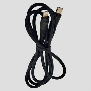 TOTU 拓途 Type-C-Lightning 液態矽膠傳輸快充線 27W 快速充電 食品級材質, 1m, 黑色, 1條