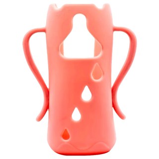 akachan honpo 阿卡將本舖 玻璃奶瓶保護套 PVC塑料, 標準型, 1個