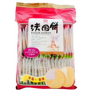 MICO Foodstuff 美可食品 法國餅二味夾心 (草莓, 香草口味), 396g, 1袋