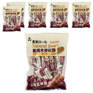 黑熊 鑫豪五糧紅麴玄米捲, 糙米 小麥 芝麻 燕麥 紫米, 400g, 6袋