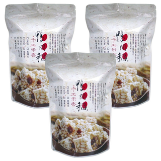 鴨間稻 手工米香 原味白米 120g 全素vegan, 3包