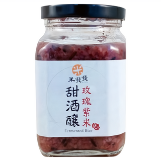米發發 手作玫瑰紫米甜酒釀, 溫潤滋補, 可直接食用, 300g, 1罐