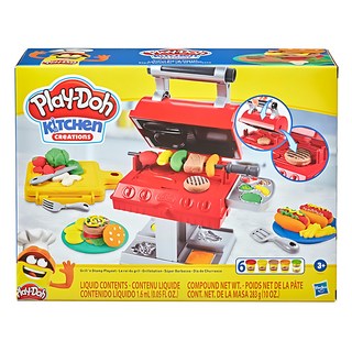 Hasbro 孩之寶 Play-Doh 培樂多 廚房系列BBQ美式烤肉遊戲組, 1盒, Multicolor, 786g