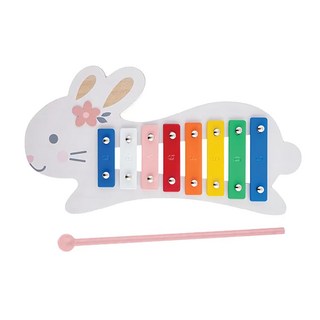 Stephen Joseph 木琴 包含木琴鼓棒+一張英文樂譜 適用年齡：3歲以上, 兔子 多色琴鍵, 1個