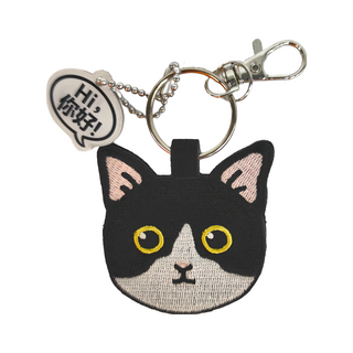 Hi 你好 刺繡鑰匙圈, 賓士貓, 1件