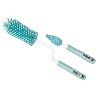 PUKU 藍色企鵝 360度旋轉矽膠奶瓶刷組, 蔚藍色, 1組