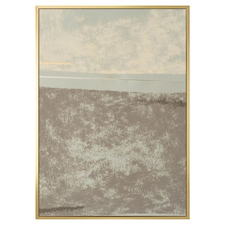 Boluo 菠蘿選畫所 抽象奶茶米棕色掛畫 提升居家藝術品味, 40 x 30cm, 金色