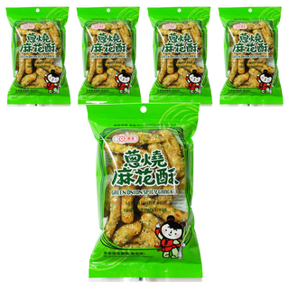 惠香 蔥燒麻花酥 130g, 酥脆爽口, 多層口感, 鹹香甜辣一次滿足, 5包