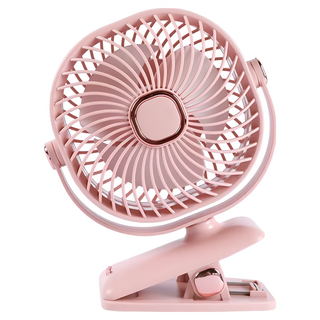 可立可夾多功能風扇-可要粉, USB充電, 3段式, 可愛粉
