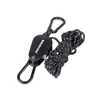 BLACK DOG 黑狗 滑輪營繩調節器, 4m, 黑色, 1個