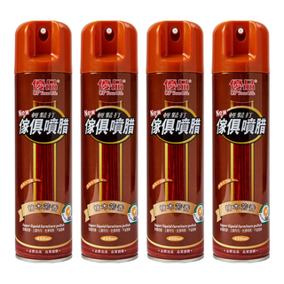 優品傢俱噴腊 檜木 傢俱保養 光亮清潔, 450ml, 4瓶