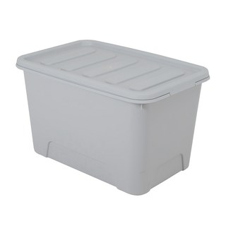 KAZT 收納箱, 馬卡龍色系 極簡風格 堅固耐用 可堆疊設計, 72L(60.5 x 40.7 x 34.5cm), 淺灰色, 2個