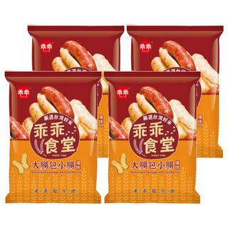乖乖 乖乖食堂米果 大腸包小腸風味 (60g/包) 台灣米製非油炸, 4包