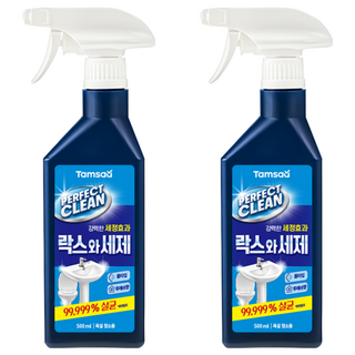 Tamsaa 浴廁漂白清潔劑 500ml, 99.999% 殺菌, 2瓶