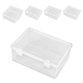 小麥購物 透明雙扣收納盒 82g, 透明, 6個