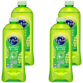 Kao 花王 Cucute 珂珂透 餐具洗碗精補充瓶 370ml, 4瓶
