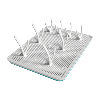 nanobebe 輕巧奶瓶晾乾架 易安裝且攜帶方便 蜂窩式排水孔 輕鬆收納 安全衛生, White, 4 large and 4 small drying racks