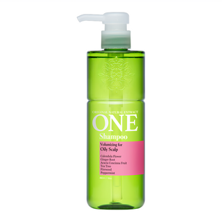 台灣 ONE 控油蓬鬆洗髮精 柳蘭成分 薄荷與茶樹 草本精油配方, 480ml, 1瓶