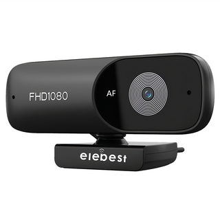 AHOYE 90°廣角 FHD1080P USB Webcam 360°旋轉 2.5米加長電源線, p01_05243320, 黑色