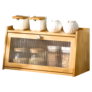 廚房檯面收納櫃 竹+五金配件 二層, 原色, 1個