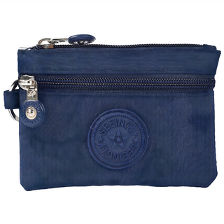 Sayaka 紗彌佳 日本百搭繽紛多色雙拉鍊收納零錢包