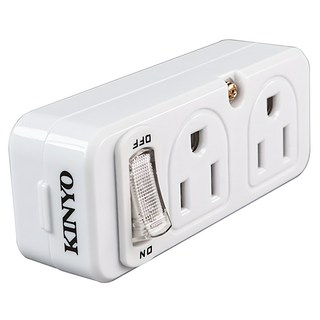 Kinyo 節電1開4插分接器 2孔/3孔, 51mm, MR-5360, 1個