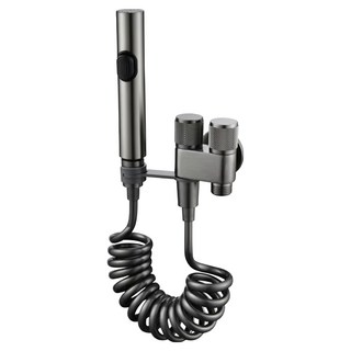 YUNMI 1進2馬桶增壓噴水槍 槍灰色, 1組