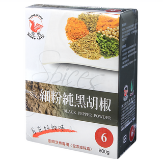 飛馬 細粉純黑胡椒, 600g, 不含人工澱粉, 香氣濃郁, 1盒