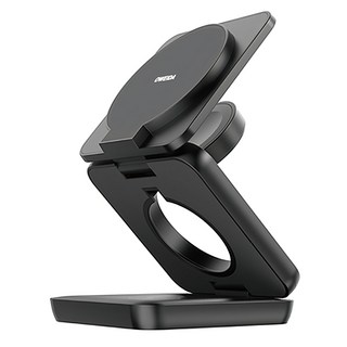 OWEIDA 歐威達 三合一折疊式磁吸無線充電站, 黑色, 1個