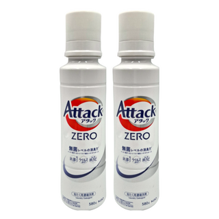 Attack 一匙靈 ZERO 濃縮強效洗衣精 標準型 洗淨技術, 580g, 2瓶