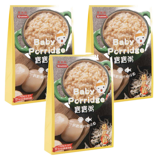Nnutrinini 脆妮妮 寶寶粥 鈣質滿分吻仔魚, 新鮮蔬菜熬煮, 營養均衡, 鋁箔密封包裝, 保鮮隔絕細菌, 150g, 3盒