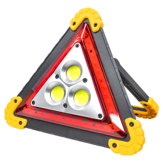 高亮度LED三角警示燈，多功能工作燈，360度照明, 20.5 x 5cm, 紅燈, 1組