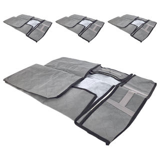 TAILI 太力 牛津布床底收納袋 防潮衣物整理箱 床底置物箱 270g, 灰色, 4個