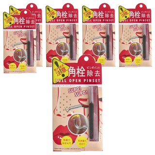 COGIT 鼻頭粉刺專用夾, 不鏽鋼, 6個